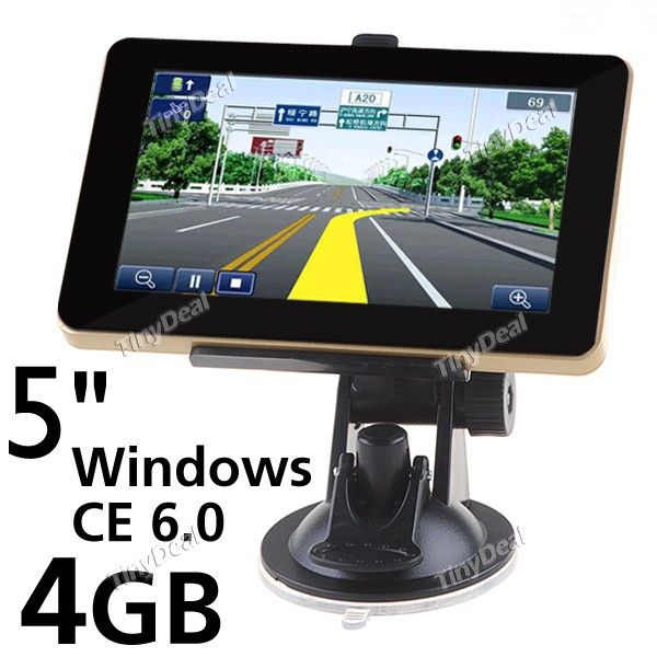 5 "Resistive Touch Screen Windows CE 6.0 OS carro Navegador